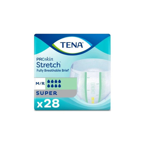 Essity Health & Medical Solutions - Tena Proskin Stretch - 67902 - Super Unisex Adult Incontinence Brief Medium Disposable Heavy Absorbency - Bag/1