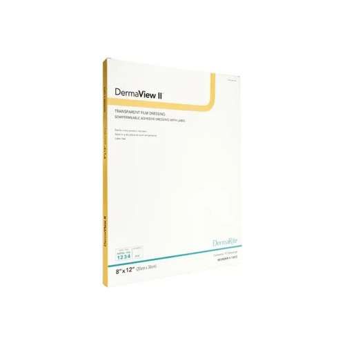Dermarite - Dermaview Ii - 16812 - Transparent Film Dressing 8 X 12 Inch Frame Style Delivery Rectangle Sterile - Box/10