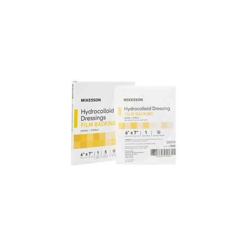 Mckesson - 1888 - Hydrocolloid Dressing 6 X 7 Inch Sacral - Box/5