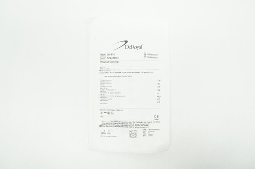 Deroyal - 30-116 - Surgical Peanut Sponge X - Ray Detectable 3/8 Inch Diameter 5 Count Foam Holder Sterile - Case/250