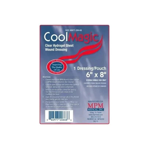 Mpm Medical - CoolMagic - MP00208 - Hydrogel Wound Dressing Sheet, 6 X 8 Inch Rectangle Sterile 