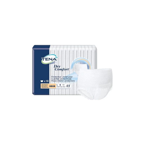 Essity Health & Medical Solutions - Tena Dry Comfort - 72423 - Unisex Adult Absorbent Underwear Pull On With Tear Away Seams Large Disposable Moderate Absorbency - Case/72