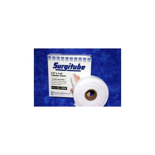 Gentell - Surgitube - Gl105W - Tubular Retainer Dressing Cotton 5/8 Inch X 5 Yard Size 1 White Small Finger / Toe Nonsterile - Dozen/12