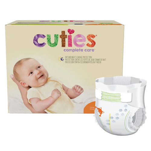 First Quality - Cuties - Ccc11 - Complete Care Unisex Baby Diaper Size 1 Disposable Heavy Absorbency - Case/176