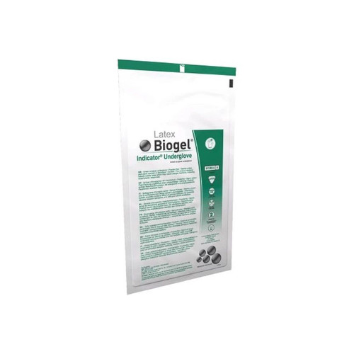Molnlycke Health Care - Biogel Pi Indicator Underglove - 31280 - Surgical Size 8 Sterile Latex Standard Cuff Length Smooth Green Not Chemo Approved - Pair