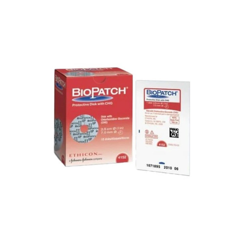 Johnson & - Biopatch - 4152 - Systems - J&J - I.V Dressing With Chg ( Gluconate) 1 Inch Disk (2.5 Cm) 7.0 Mm Center Hole Sterile - Case/40
