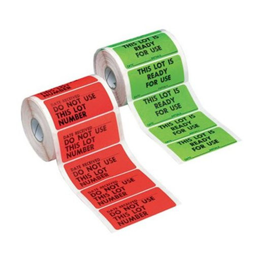 Cardinal Health - Barkley - L1505-3 - Pre - Printed Label Advisory Green Paper This Lot Is Ready For Use Black Quality Control 1 - 1/2 X Inch - Roll/1