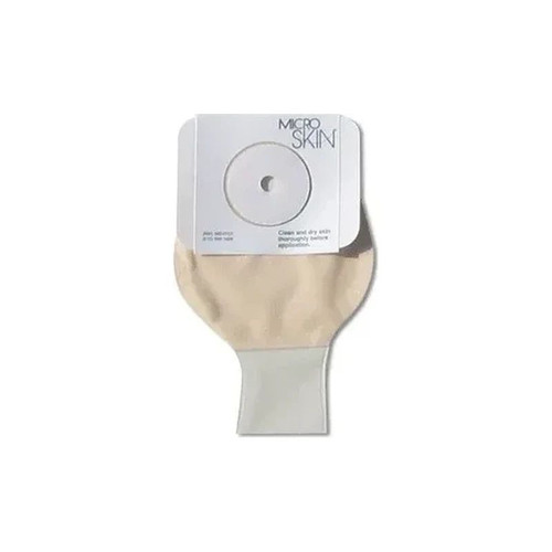Cymed - 41300 - 9" Mid - Size Colostomy Drainable Pouch With Miroskin Barrier Microderm Washer, 1 Piece System, Cut To Fit Up 1/2". - Box/10