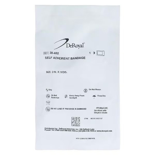 Deroyal - 3M - 30-402 - Coban Cohesive Bandage 2 Inch X 5 Yard Self - Adherent Closure Tan Sterile Standard Compression - Case/20