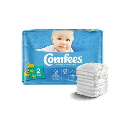 Attends Healthcare - Comfees - Cmf-2 - Unisex Baby Diaper Size Disposable Moderate Absorbency - Case/168