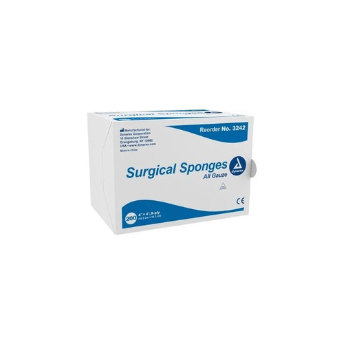Dynarex - 3242 - Gauze Sponge 4 X Inch 20 Per Pack Nonsterile 8 - Ply Square - Package/1
