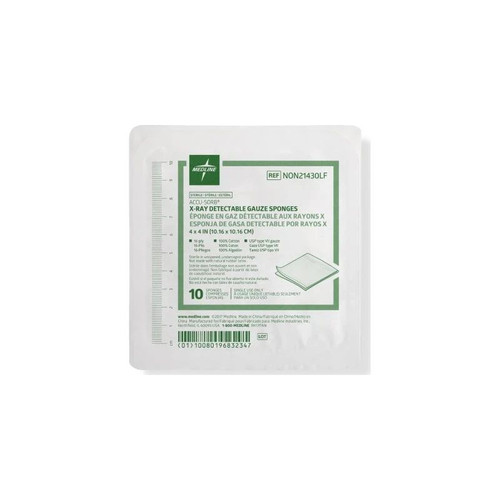 Medline - Accu-Sorb - Non21430Lf - Gauze Sponge 4 X Inch Tray Sterile 16 - Ply Square - Case/1280