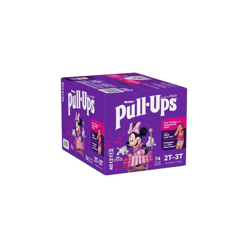 Kimberly Clark - Kleenex - 45121 - Pull - Ups Learning Designs For Girls Female Toddler Training Pants Size 2T To 3T Disposable Heavy Absorbency - Case/74