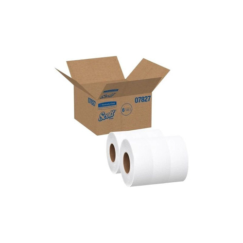 Kimberly Clark - Scott Essential Jrt Extra Long - 07827 - Toilet Tissue White 2 - Ply Jumbo Size Cored Roll Continuous Sheet 3 - 11/20 Inch X 2000 Foot - Case/6