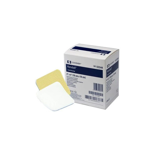 Cardinal Health - Kendall - 55544B - Foam Island Dressing 4 X Inch With Border Film Backing Acrylic Adhesive Square Sterile - Each