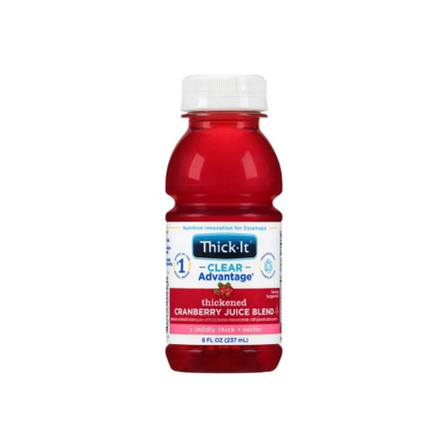 Kent Foods - Thick-It Clear Advantage - B459-L9044 - Thickened Beverage 8 Oz Bottle Cranberry Flavor Liquid Iddsi Level 2 Mildly - Case/24