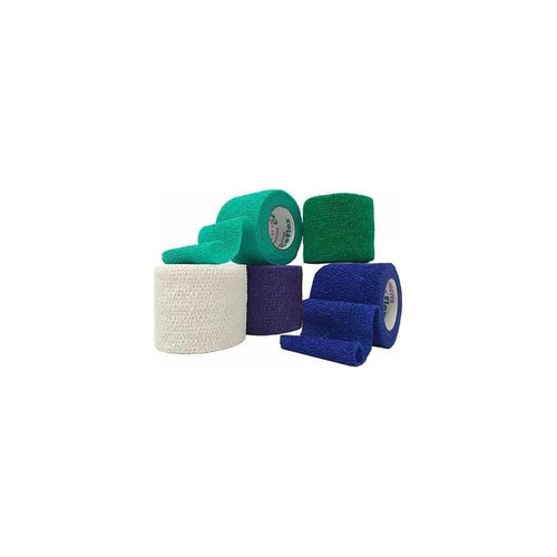 Andover - Coflex - 3200Rb-036 - Coated Products - Cohesive Bandage 2 Inch X 5 Yard Self - Adherent Closure Teal / Blue White Purple Green Nonsterile 14 Lbs Tensile Strength - Each