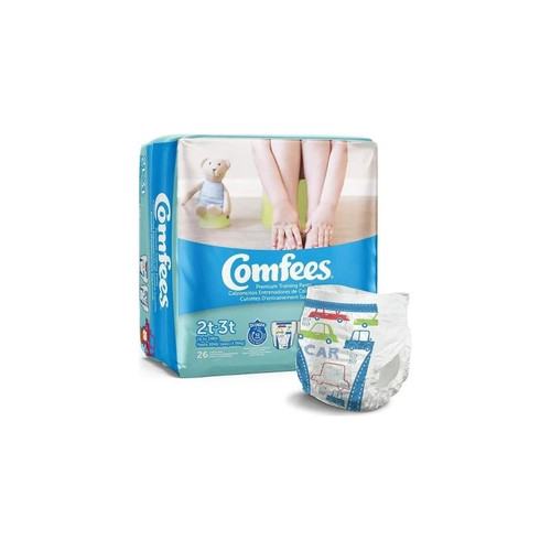 Attends Healthcare - Comfees - Cmf-B2 - Male Toddler Training Pants Pull On With Tear Away Seams Size 2T To 3T Disposable Moderate Absorbency - Bag/26