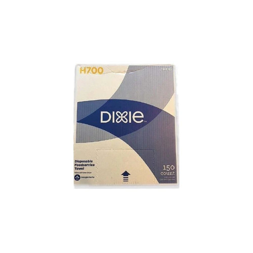 Georgia Pacific - Dixie - 29416 - Consumer Foodservice Towel Medium Duty White / Green Nonsterile Hydro Entangled Fibers 13 X 23 - 1/2 Inch Reusable - Case/150