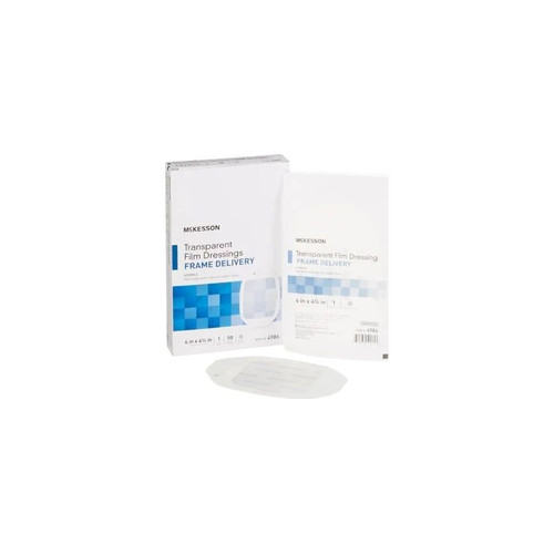Mckesson - 4986 - Transparent Film Dressing 4 X 3/4 Inch Frame Style Delivery Octagon Sterile - Box/50