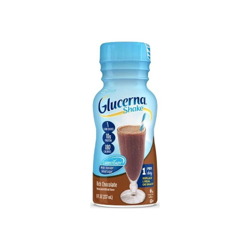 Abbott - Elecare - 57804 - Glucerna Shake Chocolate Retail 8Oz Bottle - Each