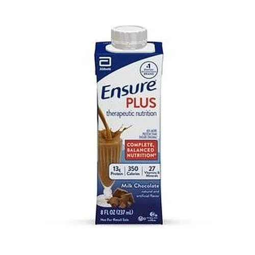 Abbott - 64911 - Nutrition Ensure Plus Chocolate Institutional 8 Oz Carton - Case/24