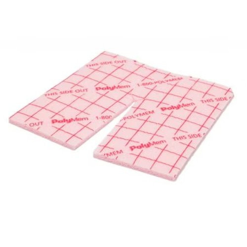 Ferris - Polymem Shapes - 5335 - Foam Dressing 3 1 2 X Inch Without Border Film Backing Nonadhesive Fenestrated Square Sterile 
