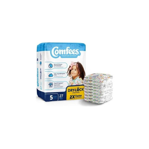 Attends Healthcare - Comfees - Cmf-5 - Unisex Baby Diaper Size Disposable Moderate Absorbency - Case/108