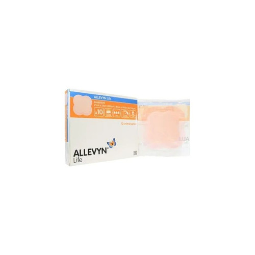 Smith & Nephew - Allevyn Life - 66801070 - Foam Dressing 8 - 1/4 X Inch With Border Film Backing Silicone Gel Adhesive Quadrilobe Sterile - Box/10