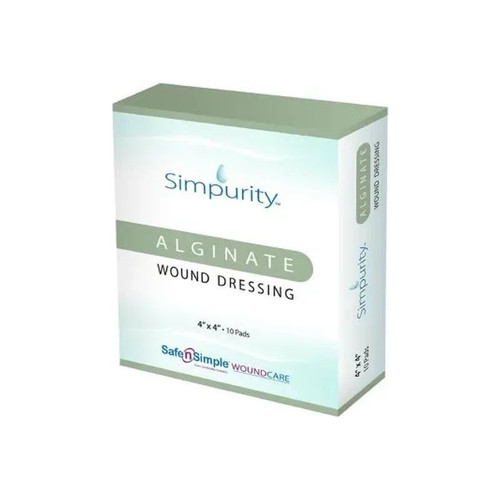Safe N Simple - Simpurity - Sns50704 - Alginate Dressing 4 X Inch Square - Each