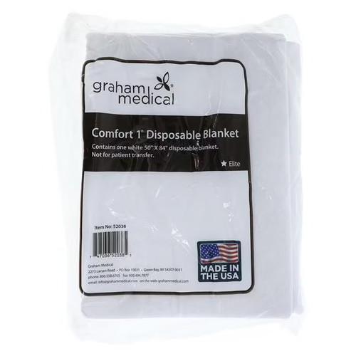 Graham Medical - Comfort1 - 52038 - Products - Blanket 50 W X 84 L Inch Polyester 100% - Case/10