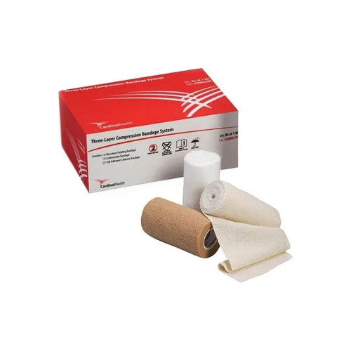 Cardinal Health - Cahmlcb3 - Med Three - Layer Compression Bandage System Includes: Absorbent Padding Bandage, Conformable And Self - Adherent Cohesive Bandage. - Box/1