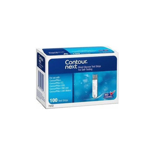 Ascensia Diabetes Care - 7312 - Contour Next Blood Glucose Test Strip (100 Count) - Box/100