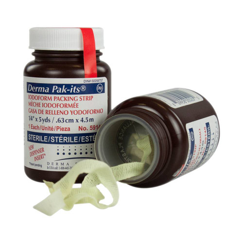 Gentell - Pak-Its - 59245 - Wound Packing Strip Iodoform 1 2 Inch X 5 Yard Sterile 