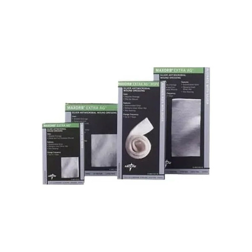 Medline - Maxorb Extra Ag - Msc9445Ep - Industries Silver Alginate Sheet Dressing 4" L X 4 - 3/4" W Square Shape Highly Absorbent, Latex - Free - Case/50