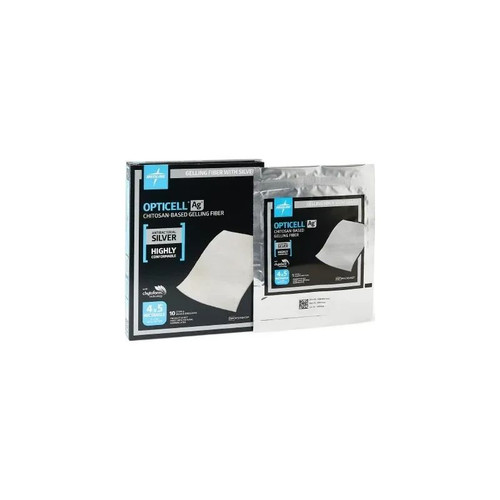 Medline - Msc9845Ep - Industries Opticell Ag+ Silver Antibacterial Gelling Fiber Wound Dressing, 4" X 5". - Box/10