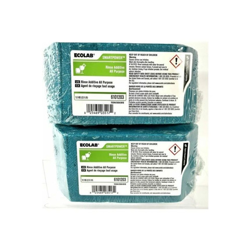 Ecolab - Smartpower - 6101203 - Rinse Additive 2 - 1/2 Lbs Dispenser Refill Pack Solid Unscented - Case/2