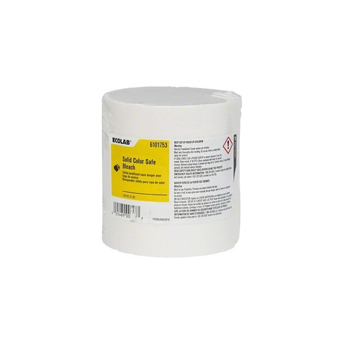 Ecolab - 6101753 - Solid Color Safe Bleach Laundry Sanitizer 3 Lbs Dispenser Bottle Unscented - Case/2