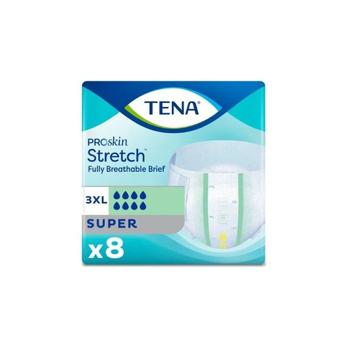 Essity Health & Medical Solutions - Tena Proskin Stretch - 61391 - Super Unisex Adult Incontinence Brief 3X - Large Disposable Heavy Absorbency - Case/32