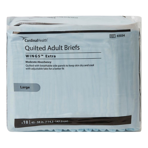 Cardinal Health - Simplicity - 65034R - Quilted Simplicity Adult Incontinence Brief Large Disposable Moderate Absorbency 
