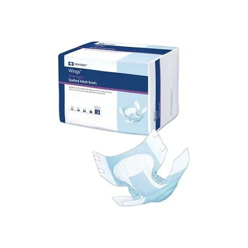 Cardinal Health - Wings - 67034 - Unisex Adult Incontinence Brief Large Disposable Heavy Absorbency - Package/18