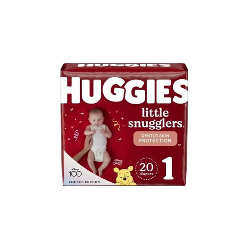 Kimberly Clark - Huggies Little Snugglers - 34717 - Unisex Baby Diaper Size 1 Disposable Moderate Absorbency - Package/20
