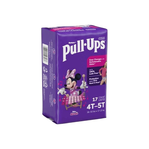 Kimberly Clark - Pull-Ups - 51357 - Learning Designs For Girls Female Toddler Training Pants Size 4T To 5T Disposable Moderate Absorbency - Package/17