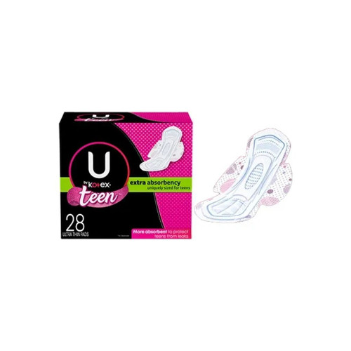 Kimberly Clark - Wypall - 51752 - U By Kotex Super Premium Ultra Thin With Wings Teen Pad. - Case/56