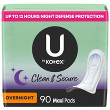 Kimberly Clark - 55582 - U By Kotex Premium Max Overnight Pad - Replaces 6901404 - Case/90