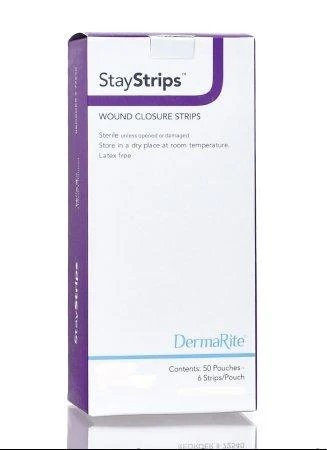 Dermarite - Staystrips - 72183 - Skin Closure Strip 1/8 X 3 Inch Nonwoven Material Flexible White - Box/50