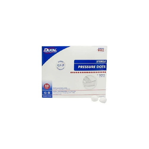 Dukal - 9552 - Gauze Pressure Dot 1 Inch 2 Per Pouch Sterile Ply Sphere - Case/500