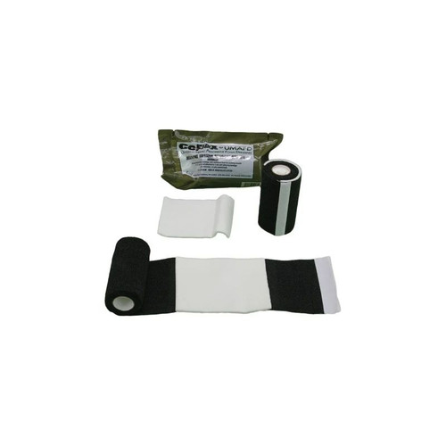 Andover - Coflex - 9430Um-018 - Coated Products Trauma Pressure Dressing With Wrap Umafd 4 Inch X 3 Yard Self - Adherent Closure Black Nonsterile Standard Compression - Case/18