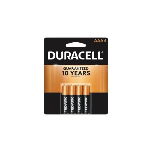Procter & Gamble - Duracell - 04133342401 - Coppertop Alkaline Battery Aaa Cell 1.5V Disposable 4 Pack - Package/4