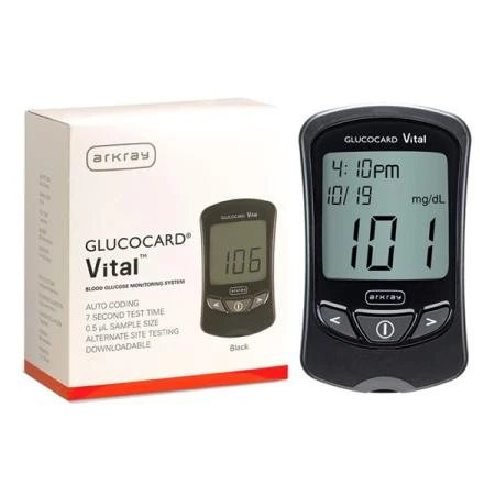 Arkray - 760001 - Glucocard Vital Blood Glucose Meter Kit, Black - Case/4